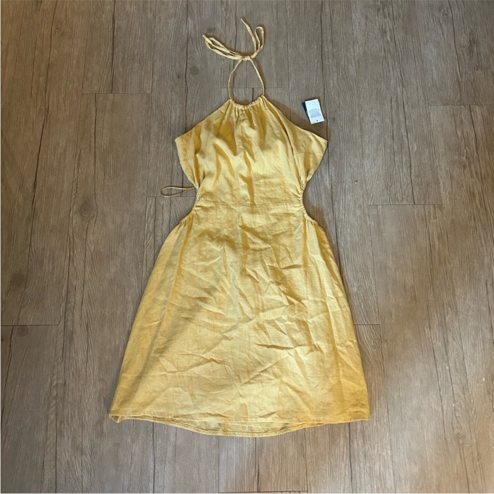 Abercrombie & Fitch Yellow Halter Sundress Cocktail
